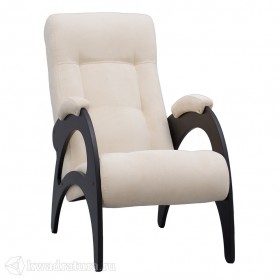 Кресло для отдыха Неаполь Модель 9 без лозы (Венге-эмаль/Ткань Ваниль Verona Vanilla) в Артёмовске - artyomovsk.katalogmebeli.com | фото
