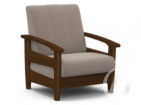 Кресло для отдыха Омега (орех лак/CATANIA COCOA) в Артёмовске - artyomovsk.katalogmebeli.com | фото