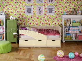 Кровать Бабочки 2,0м (Ваниль матовый) в Артёмовске - artyomovsk.katalogmebeli.com | фото
