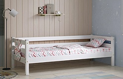 Кровать Соня Вариант 2 с задней защитой Белый полупрозрачный в Артёмовске - artyomovsk.katalogmebeli.com | фото